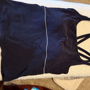 Lands' End black Tankini Swim